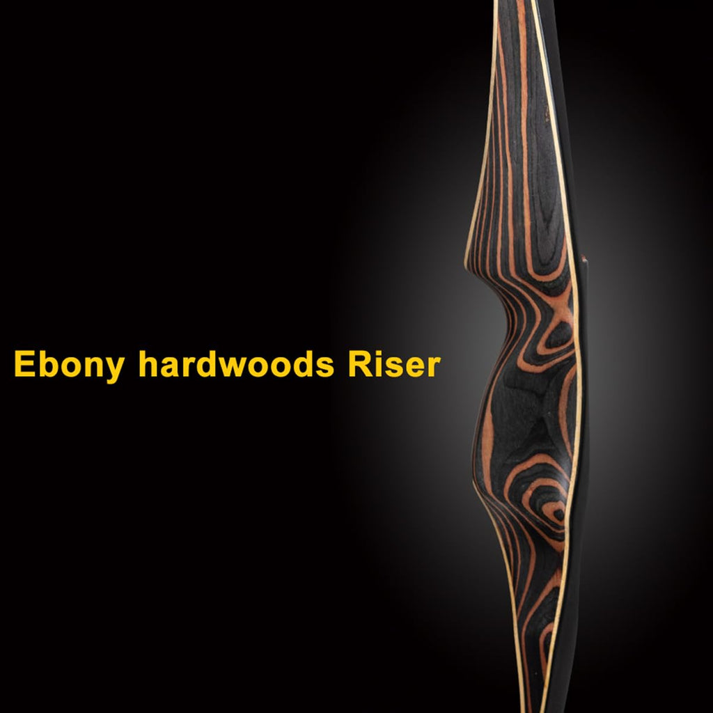 Deerseeker Outdoor Archery 54 Traditional Bow Hunting Longbow With Bamboo Core Limbs Handmade Recurve Bow Rh/Lh For Targeting Pr