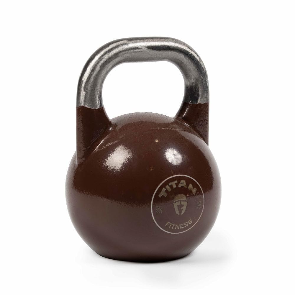 Titan Fitness 30 Kg Competition Kettlebell, Single Piece Casting, Kg Markings, Full Body Workout