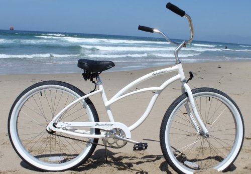 Firmstrong Urban Women'S Beach Cruiser Bike, Single Speed Bicycle, 26 Inch Wheels, Aluminum, White