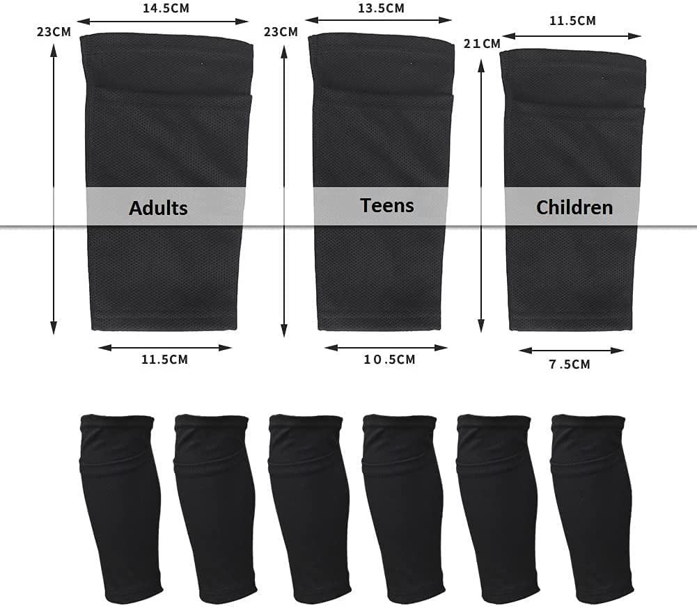 Soccer Shin Guard Sock, Leg Performance Support Football Compression Calf Sleeves With Pocket Can Holding Shin Pads, Comfort Bre