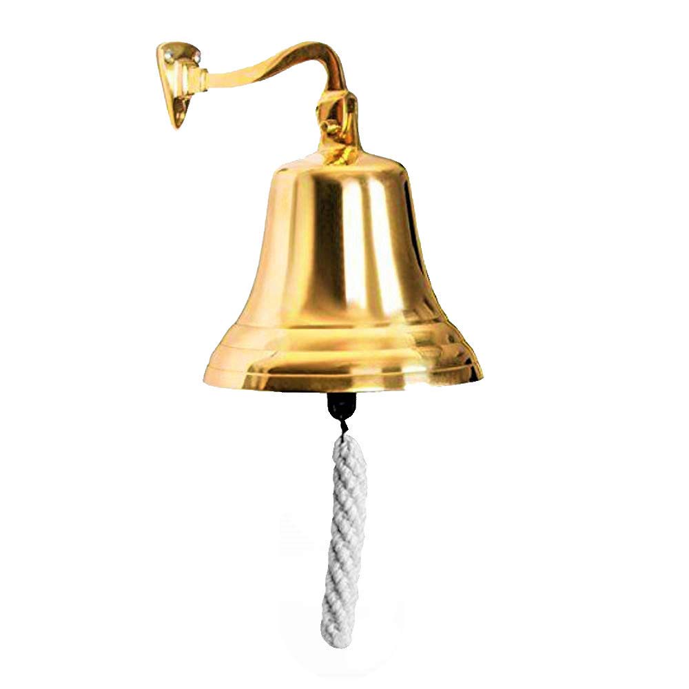 Art N Craft Pure Brass Wall Hanging Bell 5 Inch With Rope  Decorative Temple Bell For Home Pooja Hanuman Ji Mandir Festival Gif