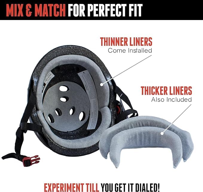 Triple Eight The Certified Sweatsaver Helmet For Skateboarding, Bmx, Roller Derby And Roller Skating, Silver Glitter, L/Xl
