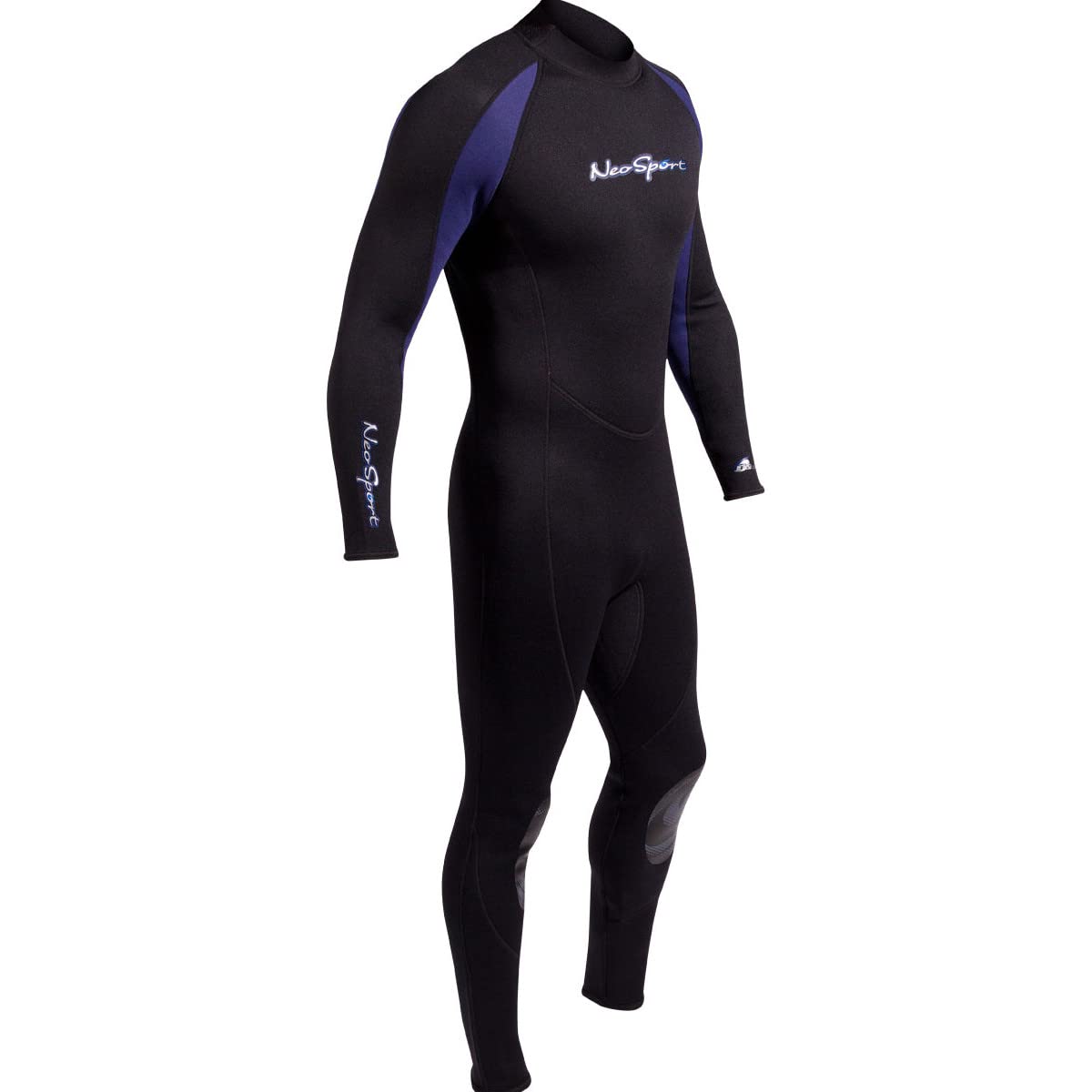 Neosport 5Mm Men?S Neoprene Backzip Jumpsuits-Black/Blue-X-Large