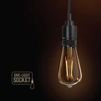 Pendant Adj Blk 55'' 60W (Pack Of 1)
