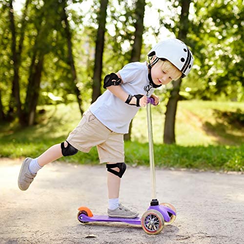Rundong Kids/Youth Knee Pad Elbow Wrist Pads Guards Protective Gear Set, For Roller Skates,Cycling Bike,Skateboard,Inline Skatin
