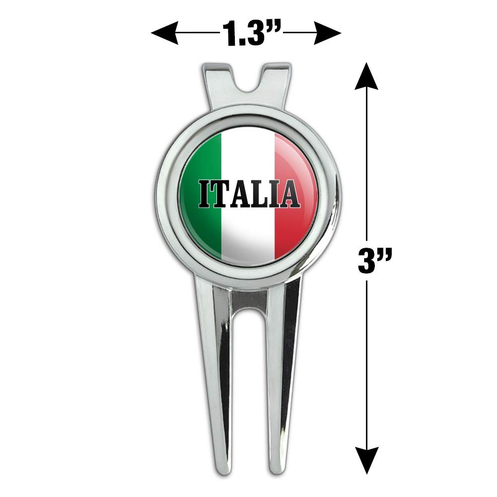 Graphics & More Italia Italy Italian Flag Golf Divot Repair Tool And Ball Marker