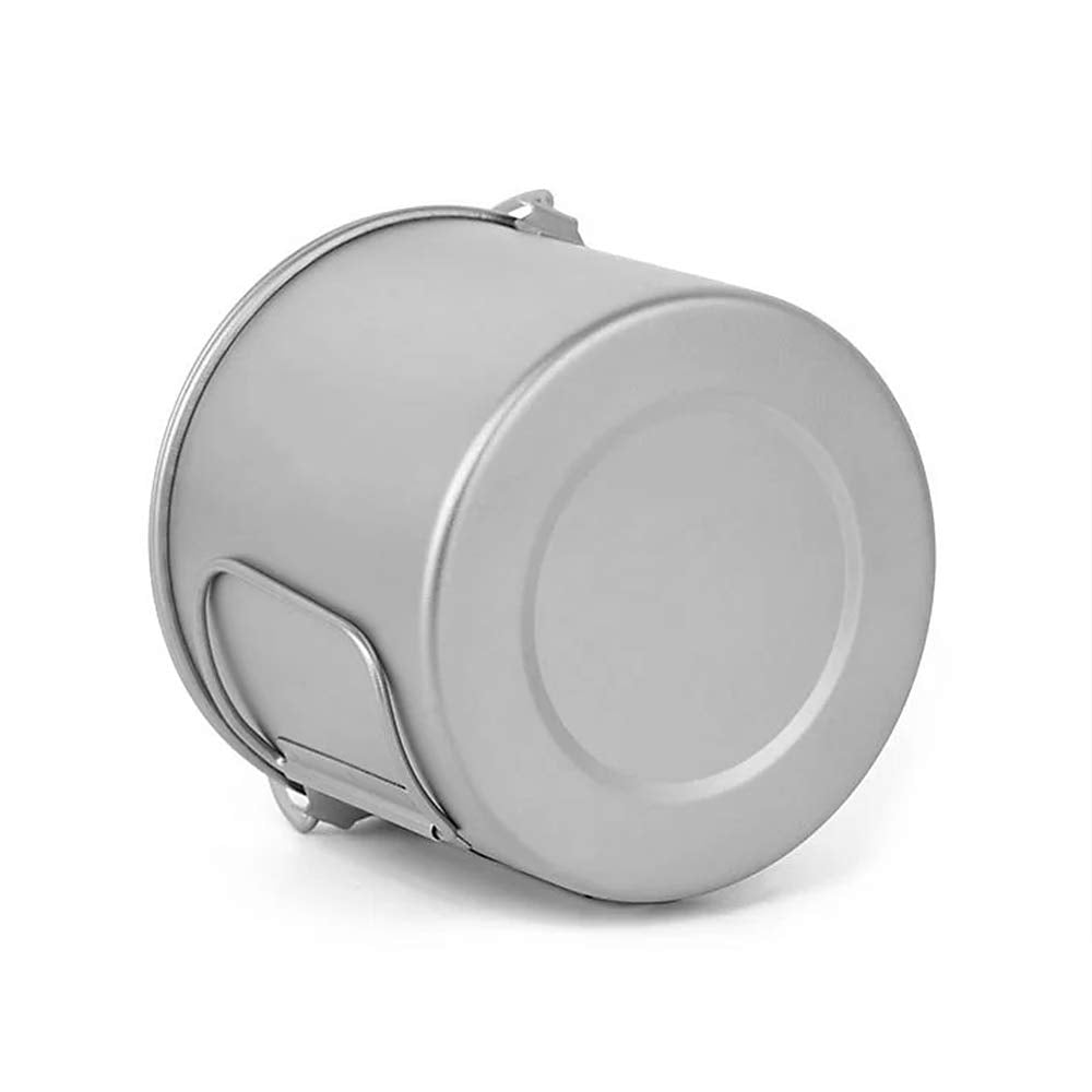 Lixada 1100Ml/2800Ml Titanium Pot Ultralight Portable Hanging Pot With Lid And Foldable Handle Outdoor Camping Hiking Backpackin
