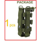 Patiosguard Tactical Water Bottle Pouch For Molle Systems, Adjustable Outdoor Sports Kettle Carrier Holder (Green)