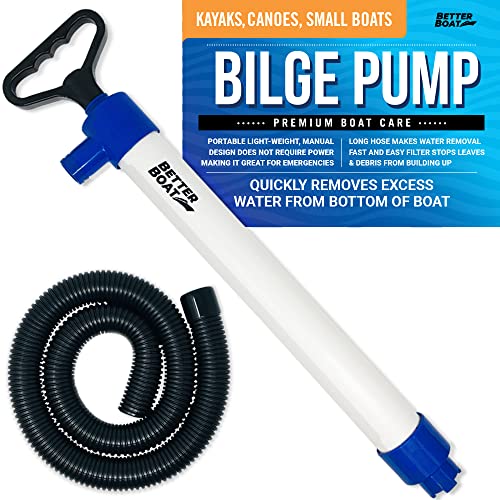 Manual Bilge Pump For Boats Kayak Canoe Hand Water Pump  Siphon Pump Bailer Kayaking Boat With Hose Portable Held 20 Gallons Per