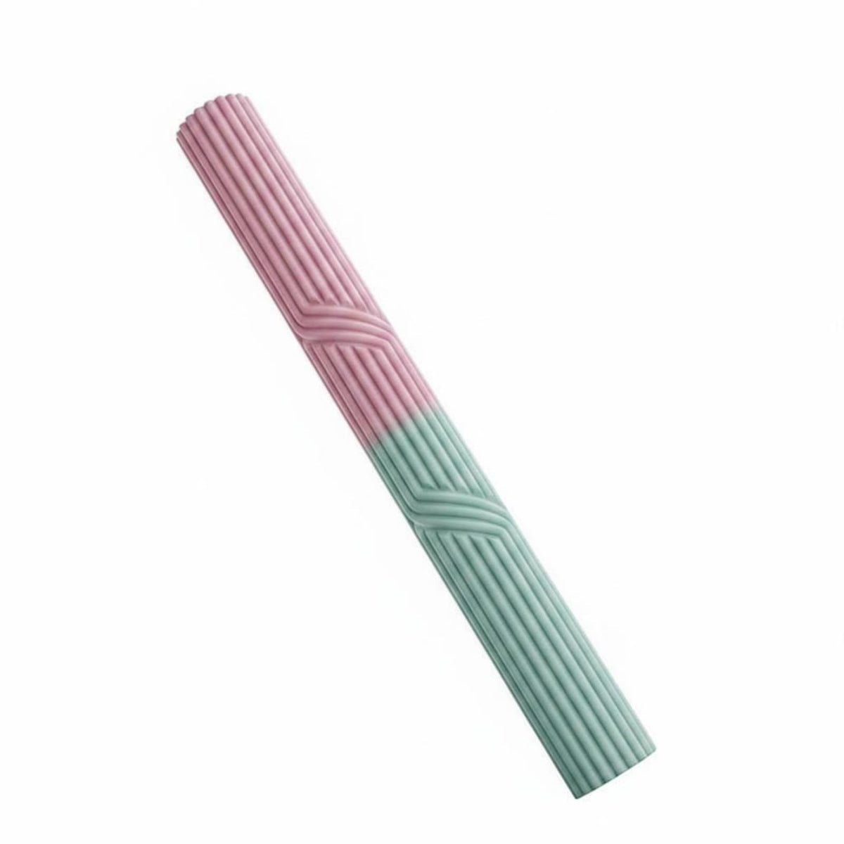 Clovrix AntiSlip Silicone Twist Bar Handheld Ribbed Massage For Full Workout, PinkGreen | Resistance Trainers Fitness Equipme