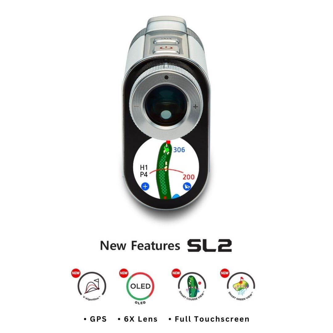 Voice Caddie Sl2 Laser Rangefinder With Green Undulation And Course Layout
