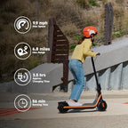 Segway Ninebot eKickScooter C2 w/6.8 mi Max Operating Range & 9.9 mph Max Speed, Kids Electric Scooter for Teens Ages 6-12, Incl