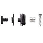 Miwayer Guitar Strap Locks Flat Round Head Heavy Duty Metal Button Security Straplock, Dual Design Strap Retainer System 4Pcs Wi