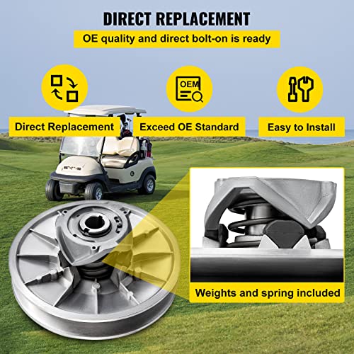 Vevor Golf Cart High Torque Driven Clutch For Club Car Ds & Precedent 1997 To Up Club Car 4-Cycle Gas Golf Cart Model, Silver