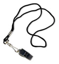 Tandem Sport Pea-Less Whistle and Lanyard - Loud & Clear Black Sport Whistle - Referee & Coaching Whistle