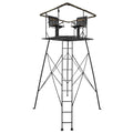 Muddy 12 Quad Pod - 57 L x 57 W Durable Steel 500 Pound Capacity Hunting Outdoor Platform with Full-Surround Shooting Rail & 2 