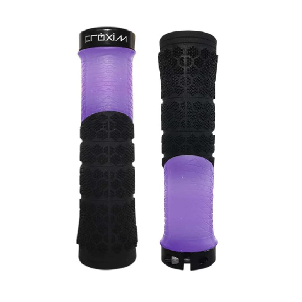 Prologo X-Shred Handlebar Grips, Black/Purple, One Size