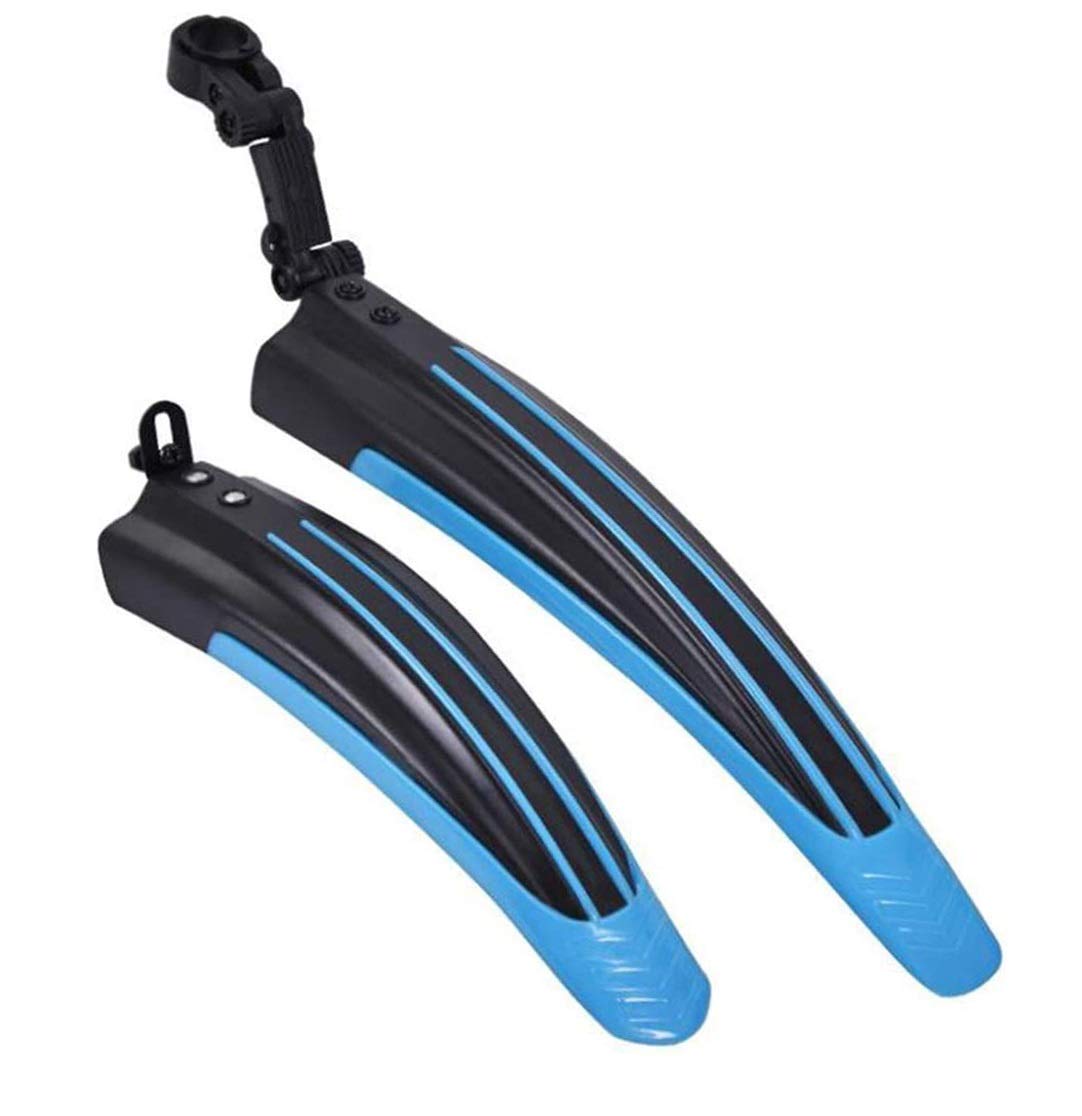 Free-fly Adjustable Road Mountain Bike Bicycle Cycling Tire Front/Rear Mud Guards Mudguard Fenders Set (Blue)