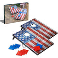 Hammer + Axe Bean Bag Cornhole Set Game American Flag Edition Includes- 8 Bean Bags, Two Regulation Quality 3X2 Boards