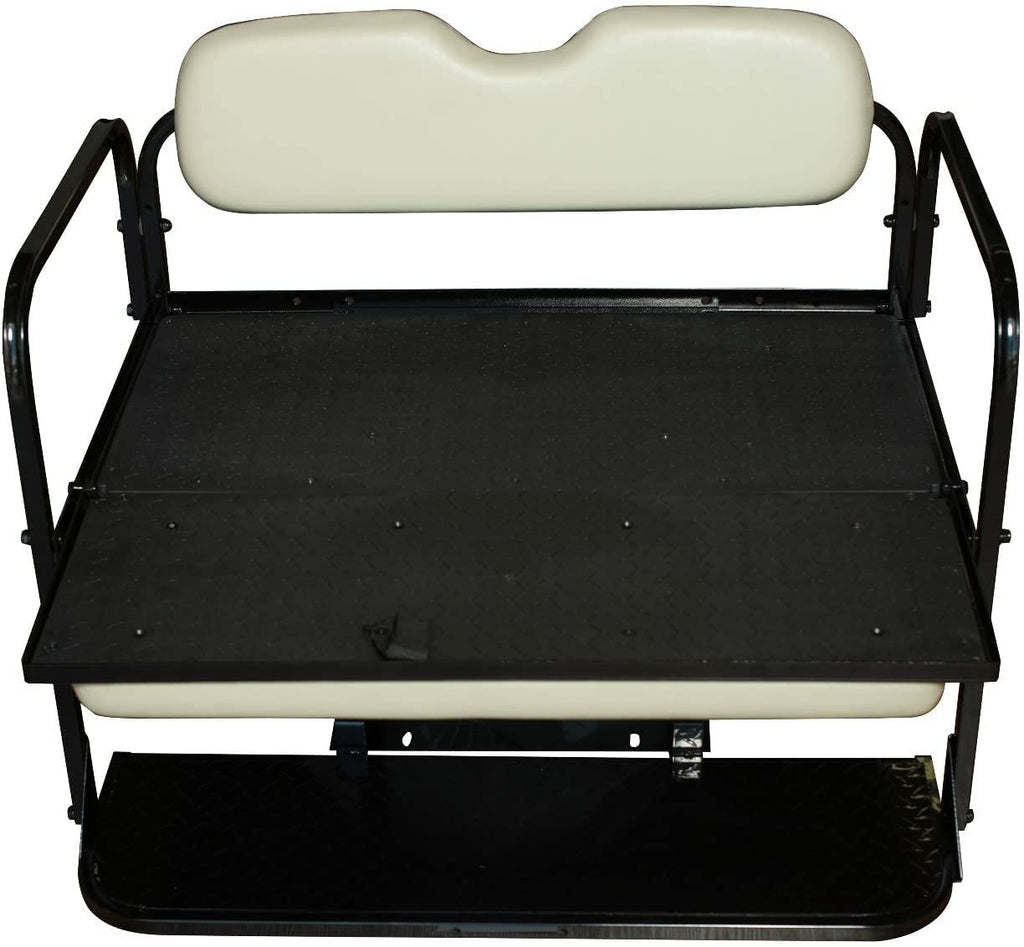 Performance Plus Carts Yamaha Drive G29 Golf Cart Flip Folding Rear Back Seat Kit - Stone