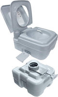 Hongk- 5 Gallon 20L Portable Toilet Flush Travel Camping Commode Potty Outdoor/Indoor