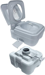 Hongk- 5 Gallon 20L Portable Toilet Flush Travel Camping Commode Potty Outdoor/Indoor