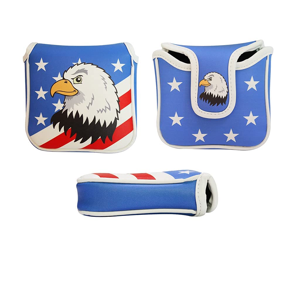 Golters Golf Club Covers Mallet Putter Cover Magnetic Headcover Leather Magnetic Closure For Scotty Cameron Odyssey Taylormade P