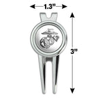Graphics & More Marine Corps Usmc Black White Eagle Globe Anchor Logo Officially Licensed Golf Divot Repair Tool And Ball Marker
