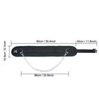 Hemeraphit Pull-Up Belt Weighted Dip Belt With Chain Double D-Ring Weightlifting Back Support Strap Home Gym Equipment Waist Bel