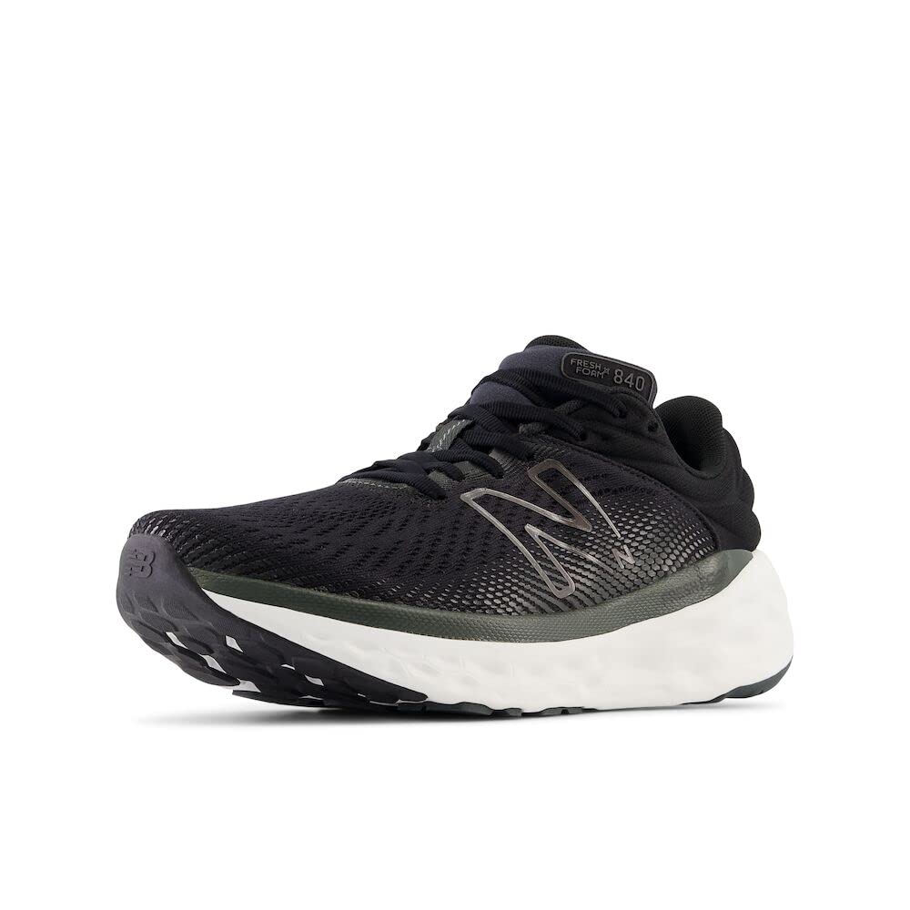 New Balance Mens Fresh Foam X 840F V1 Running Shoe, Blacktop/Black, 8 W