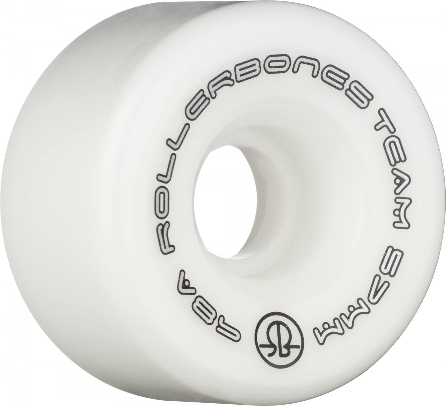 Rollerbones Team Logo 57mm 98A White Recreational Roller Skate Wheels 8 pk