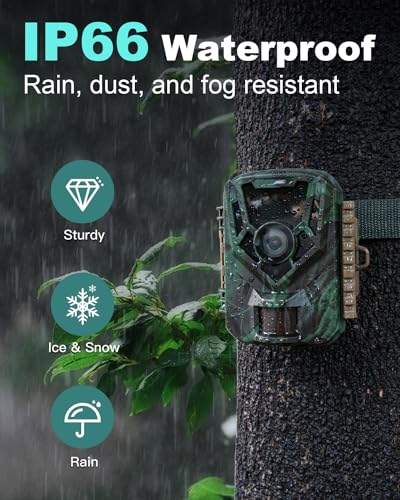 Kjk 2 Pack Trail Cameras 36Mp 2.7K, 32G Sd Card And 8Aa Batteries, Game Camera With Night Vision Motion Activatedwaterproof Lp66