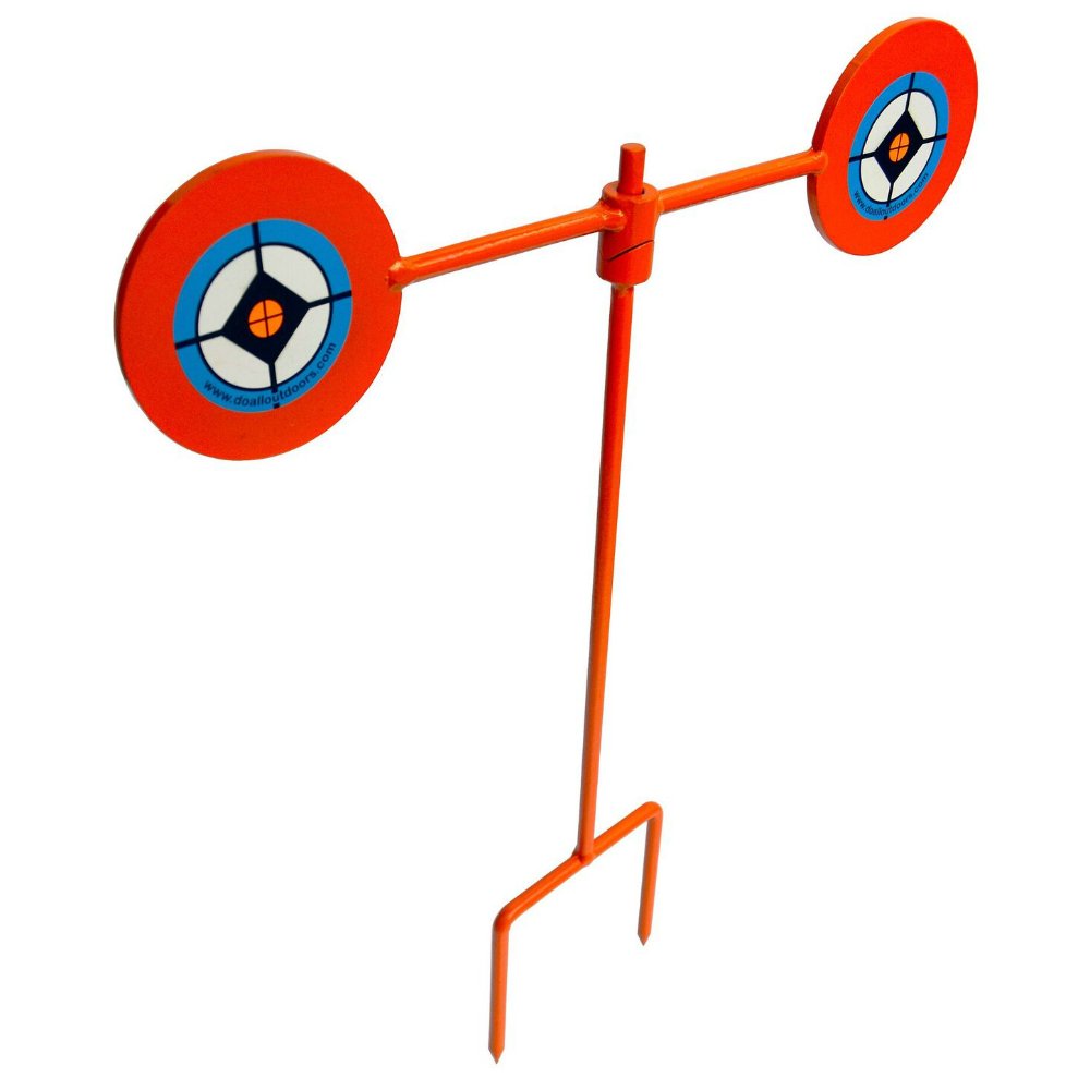 Do-All Outdoors - Helios Spinner Steel Target, Rated For .22 Caliber, Orange, One Size (H350)