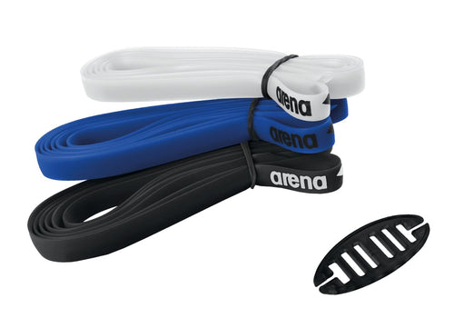 ARENA Cobra Series Swim Goggle Silicone Strap Kit Includes 3 Flat Spare Straps and 1 Stopper, Length 80 cm (31.5 inches), Width 