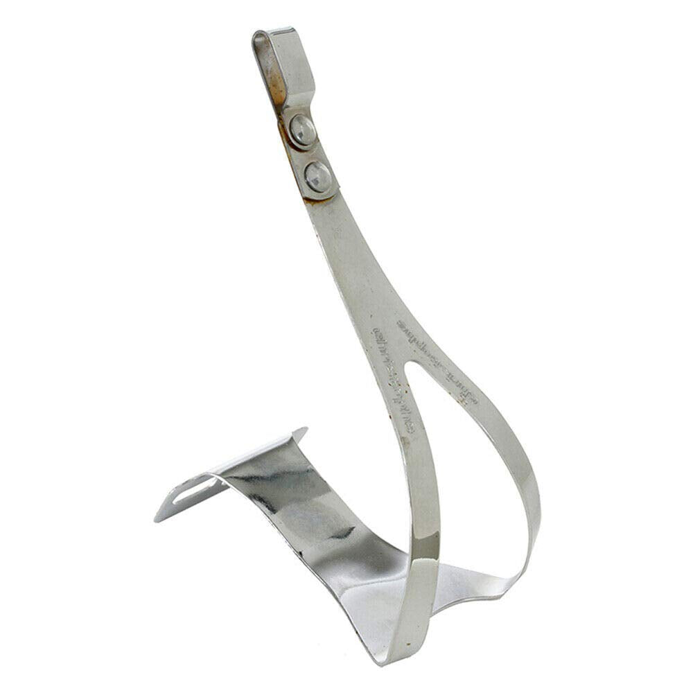 Zefal Bicycle Classic Steel Half Toe Clips, L/XL, Chrome