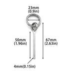 Dghaop 4Pcs Tent Pin & Ring Replacement Stainless Steel Tent Pole Connectors For Outdoor Camping Hiking Travel