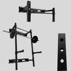 Hulkfit Pro Series 2.35       X 2.35       Steel Folding Wall Mounted Power Rack Cage With Attachment Accessories - J Hooks And