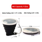 Me.Fan Silicone Collapsible Travel Cup - Silicone Folding Camping Cup With Lids - Expandable Drinking Cup Set Of 4- Portable, Gr