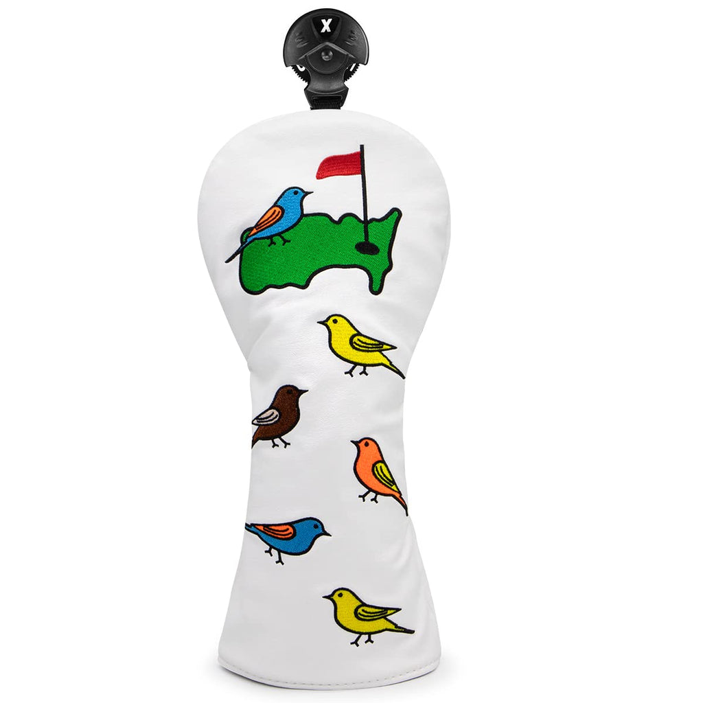 1 Pcs Montela Golf Club Covers,Colorful Birdie Tee 3 Wood Headcover Driver Headcover Fairway Wood Head Covers Hybrid Headcover L