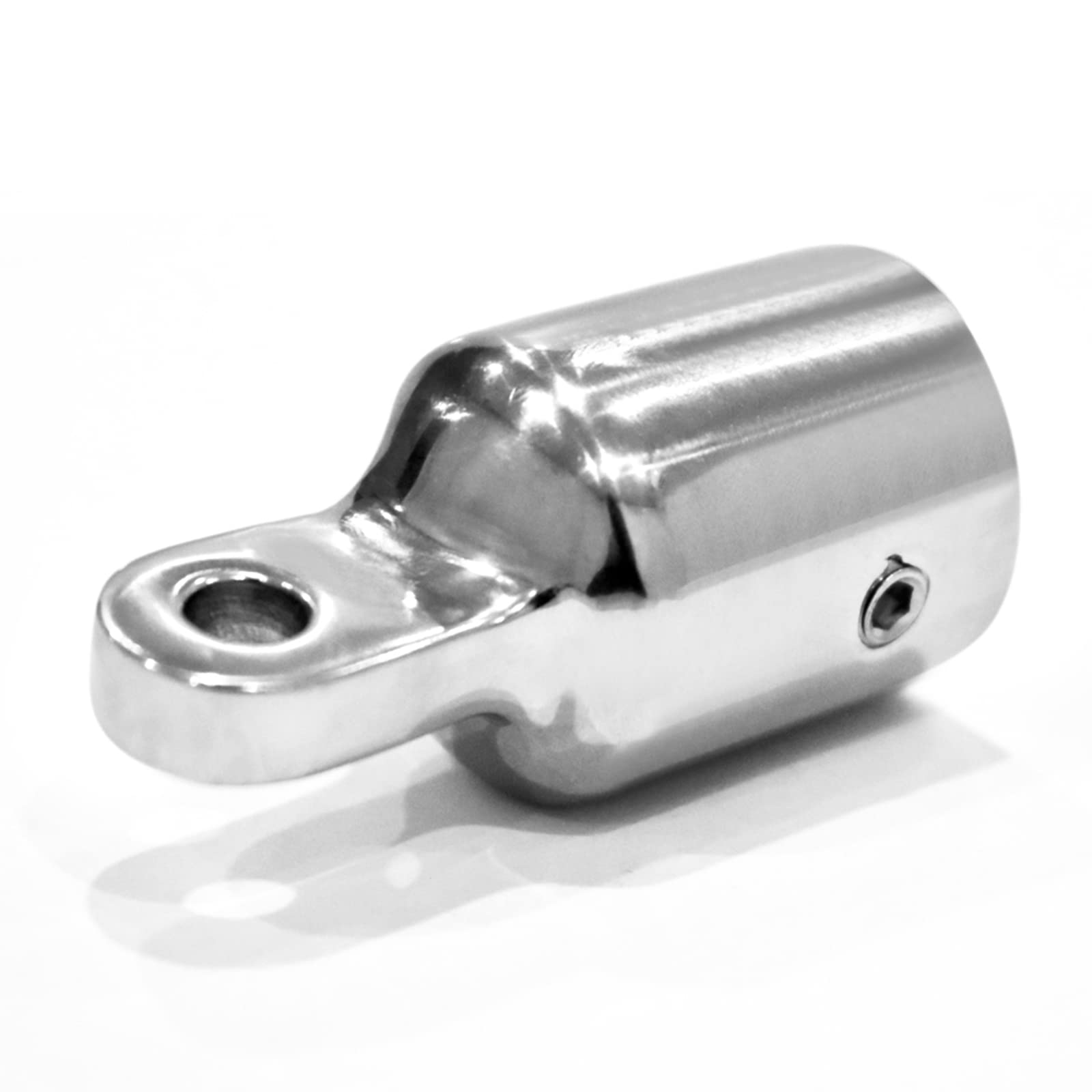 Acelane 2 Pcs Bimini Top Cap External Eye End Boat Fittings Stainless Steel Marine Hardware, Fits 7/8 Inches Od Round Tubing (Up