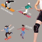 Belugadesign 3D Protection Padded Shorts Knee Set | Hip Butt Tailbone Impact Shorts For Ski Skateboard Snowboard Volleyball Ice