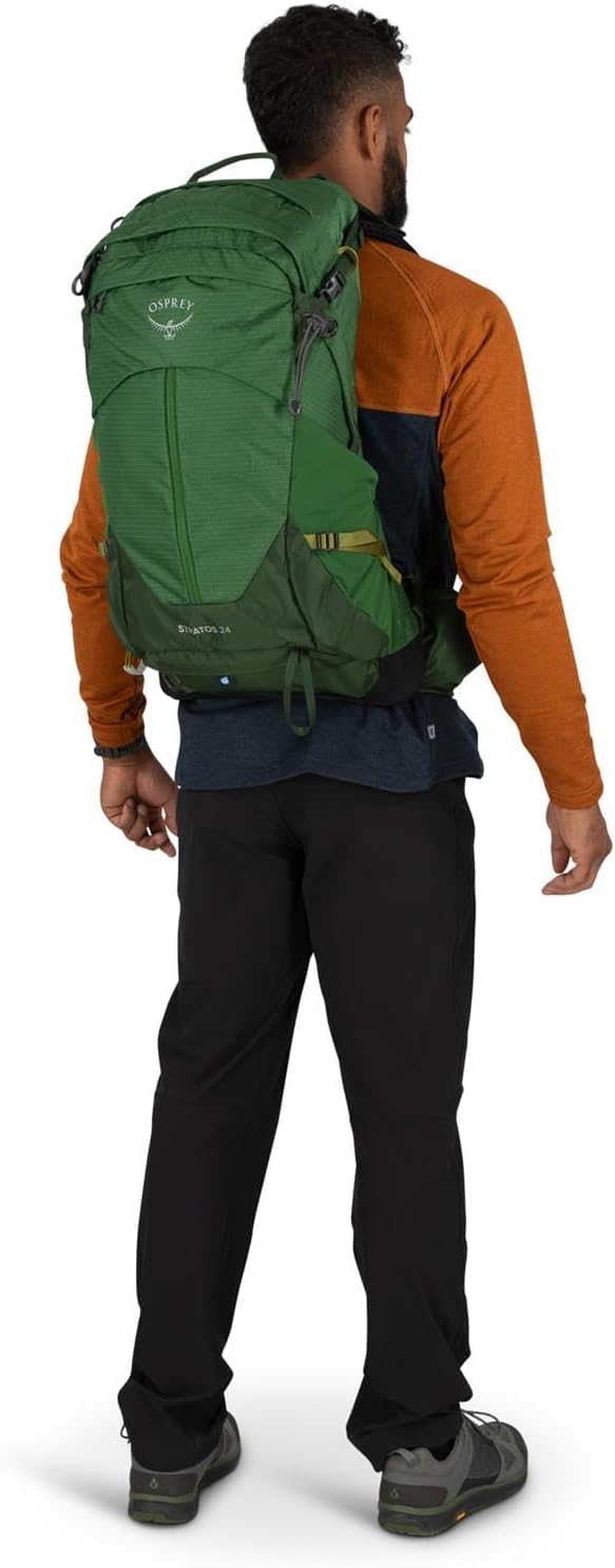 Osprey Stratos 24L Mens Hiking Backpack, Poinsettia Red, One Size