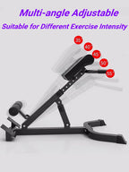 Commax Hyperextension Roman Chair Back Extension Bench Foldable Workout Bench Machine For Home Gym Adjustable Waist Abdominal Ba