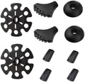 Hiking Walking Sticks Rubber Tips 10 Pack, Replacement Tips Protectors, Snow Baskets, Mud Baskets Set For Trekking Poles, Fits M