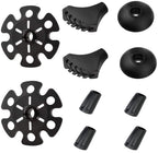 Hiking Walking Sticks Rubber Tips 10 Pack, Replacement Tips Protectors, Snow Baskets, Mud Baskets Set For Trekking Poles, Fits M