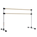 Vita Vibe - Prodigy Series: Traditional Wood Double Bar Freestanding Ballet Barre Usa Made (4 Ft - 8 Ft) Multiple Color Choices 