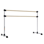 Vita Vibe - Prodigy Series: Traditional Wood Double Bar Freestanding Ballet Barre Usa Made (4 Ft - 8 Ft) Multiple Color Choices 