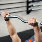 Titan Fitness 30 Lb Rubber Ez Curl Fixed Barbell, Pre-Loaded Weight Bar For Strength Training & Weightlifting