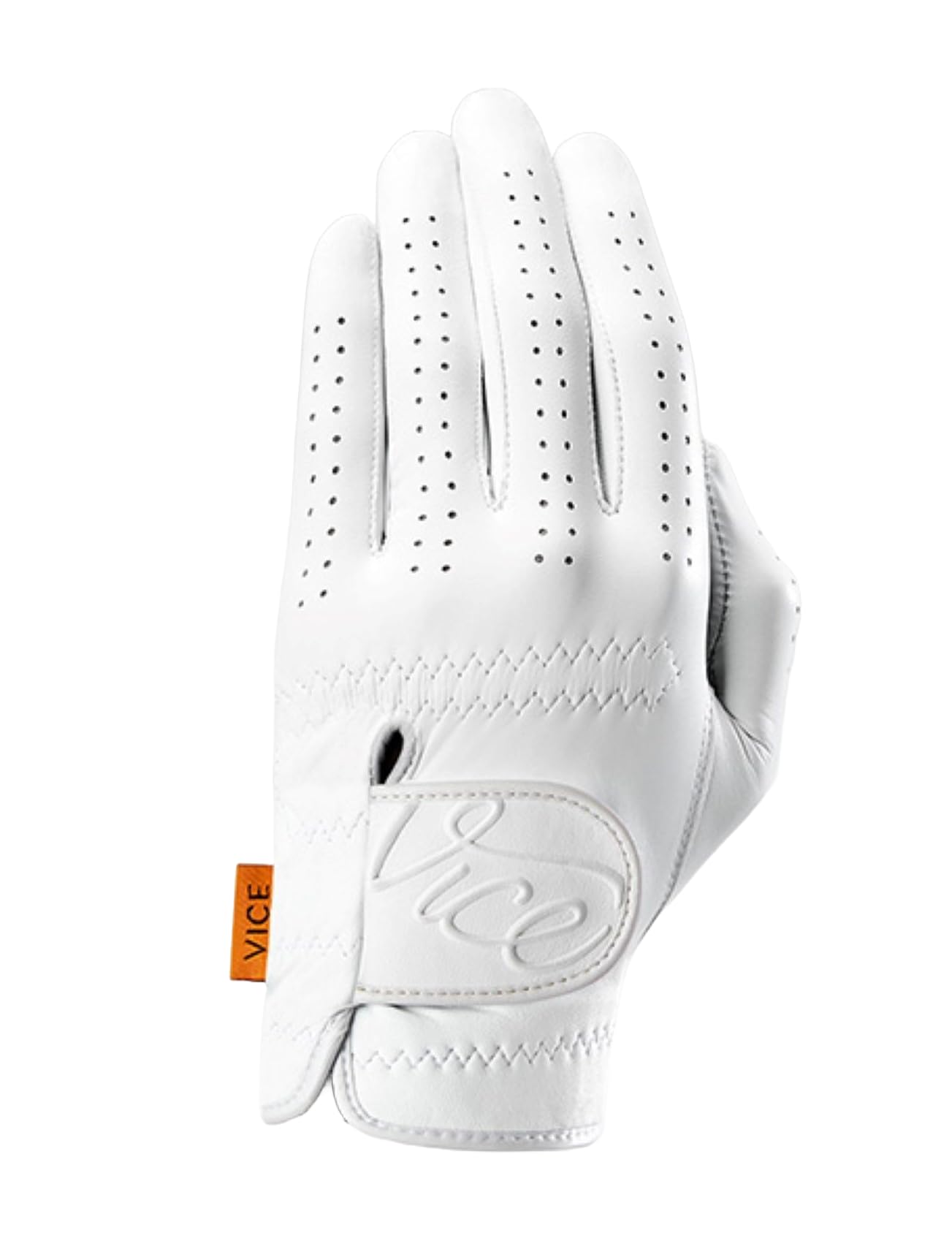 Vice Golf Mens Pure Golf Glove, Worn On Left Hand, Medium, White