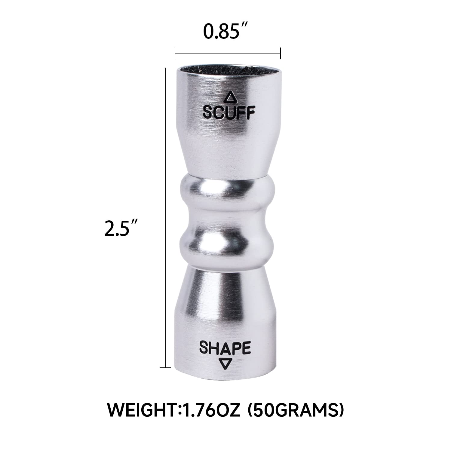 Gse 3-In-1 Pool Cue Tip Tool, Billiard Cue Stick Tip Tool, Billiard Cue Accessories Scuffer/Shaper/Aerator (Silver)